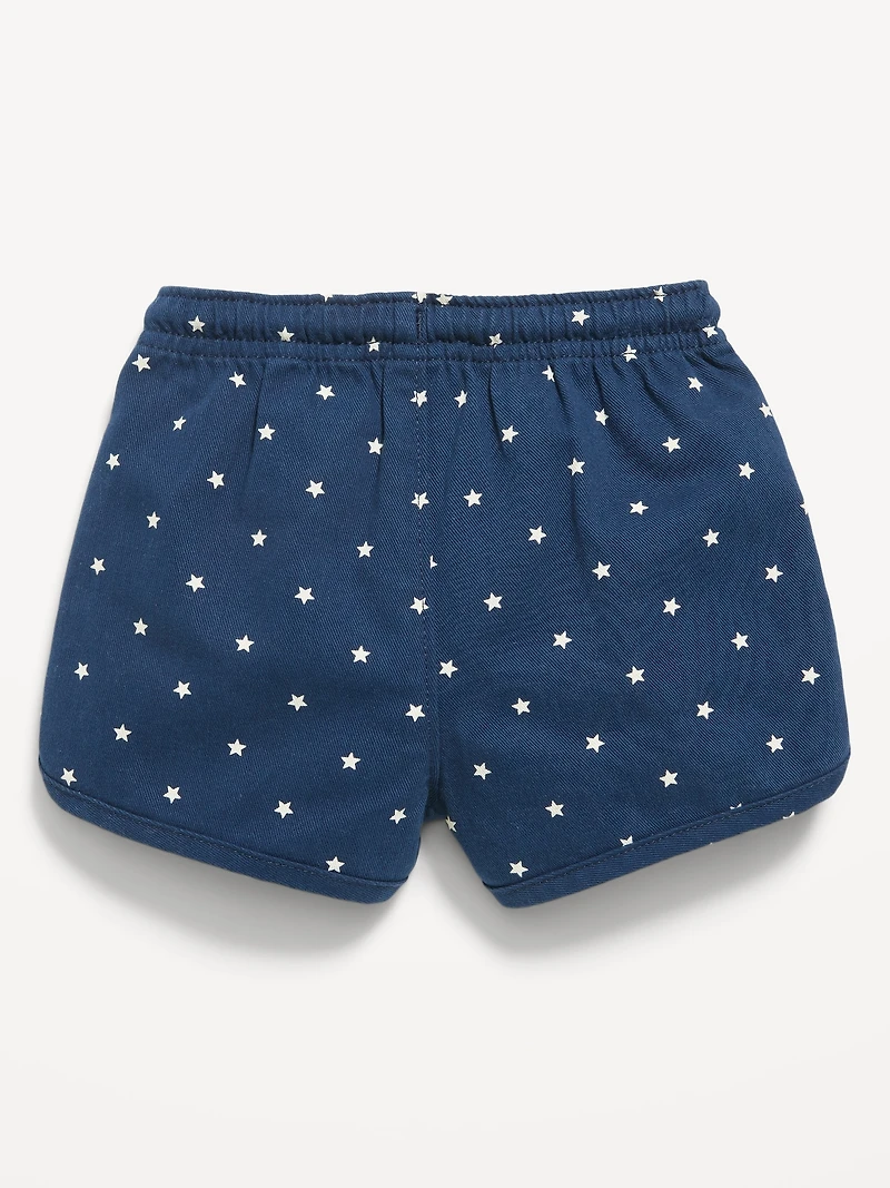 Twill Dolphin-Hem Shorts for Baby