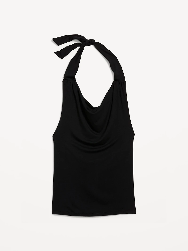 Cowl-Neck Halter Top