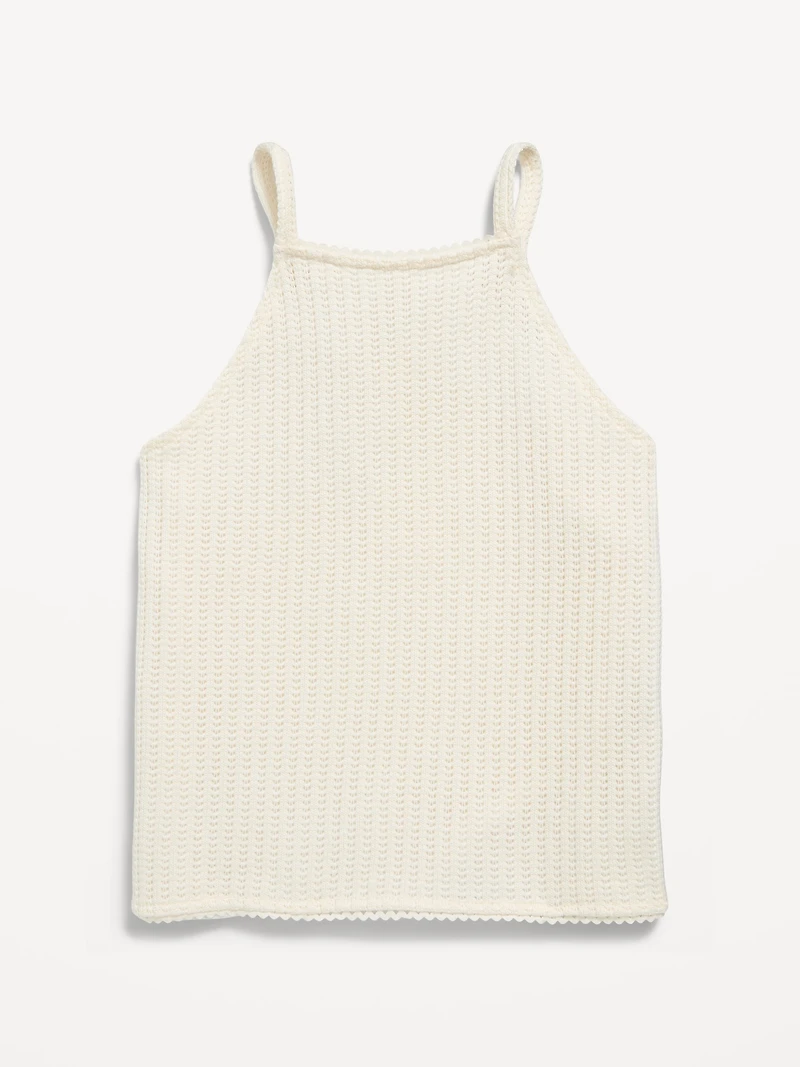 Sleeveless Jacquard Knit Top for Girls