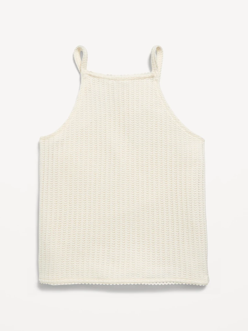 Sleeveless Jacquard Knit Top for Girls