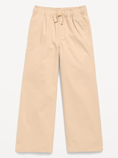 School Uniform Baggy Wide-Leg Pull-On Pants for Girls