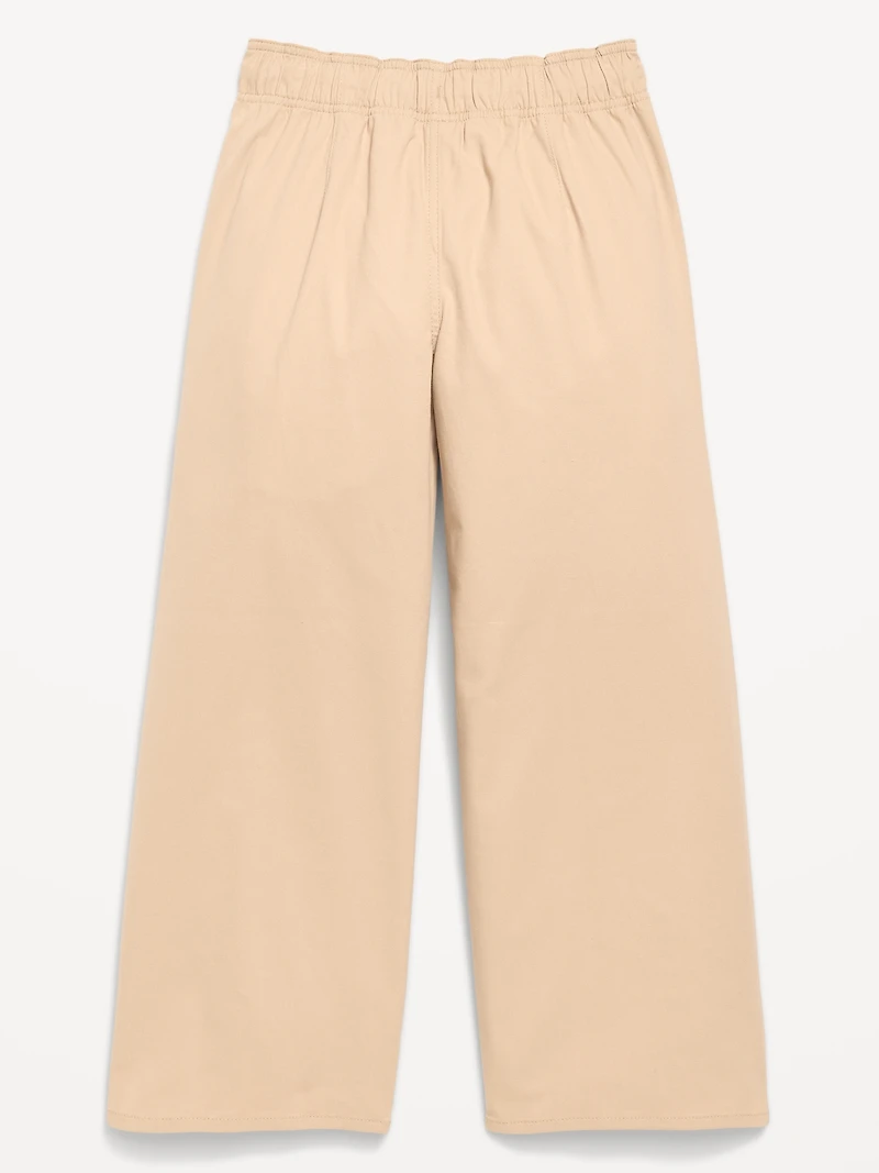 School Uniform Baggy Wide-Leg Pull-On Pants for Girls