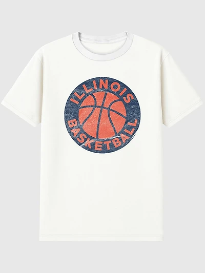 University of Illinois Circle Basketball Graphic T-Shirt for Men