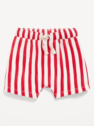 French Terry Striped Unisex Shorts for Baby