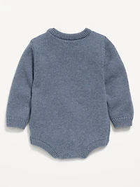 Long-Sleeve Sweater-Knit One-Piece Romper for Baby