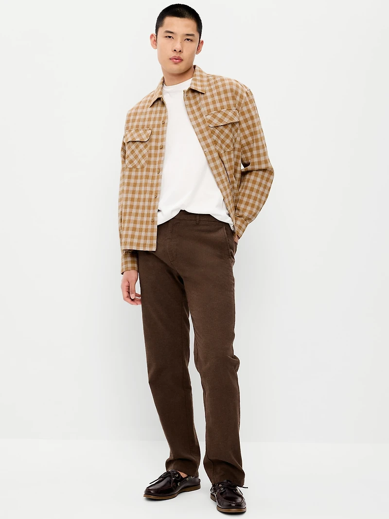 90's Straight-Fit Linen-Blend Dress Pants