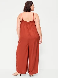 Airy Smocked-Top Jumpsuit