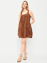 Drop-Waist Swing Mini Dress