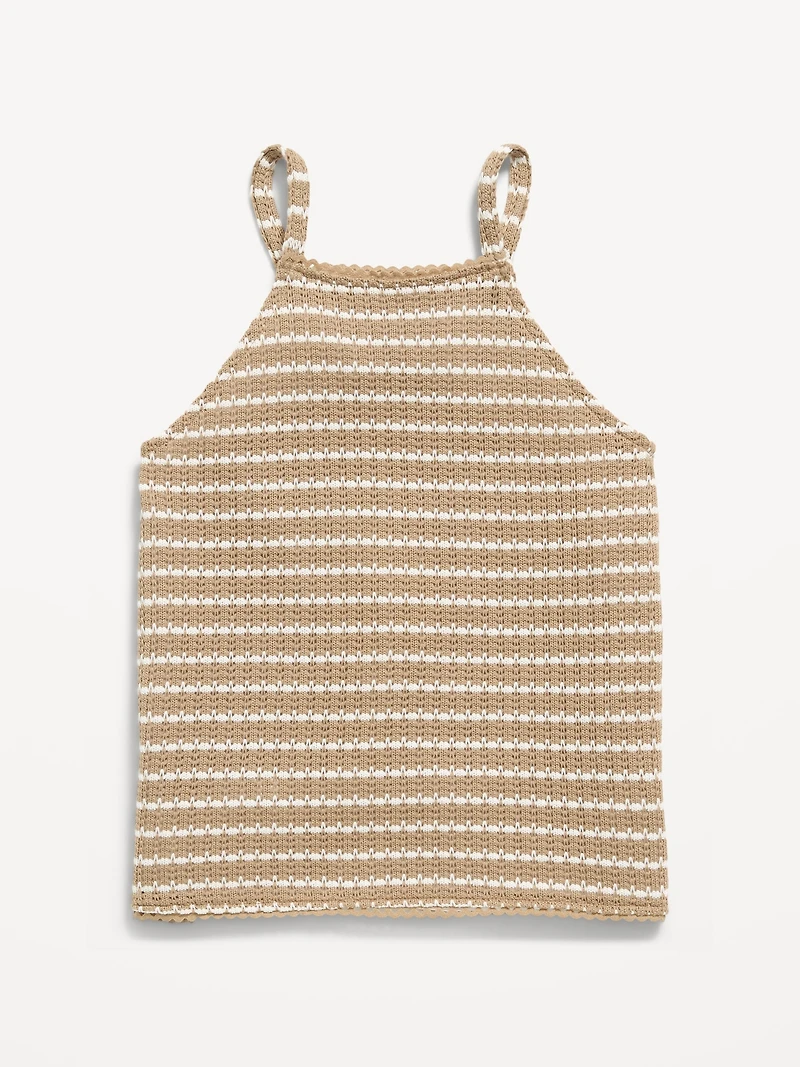 Sleeveless Jacquard Knit Top for Girls
