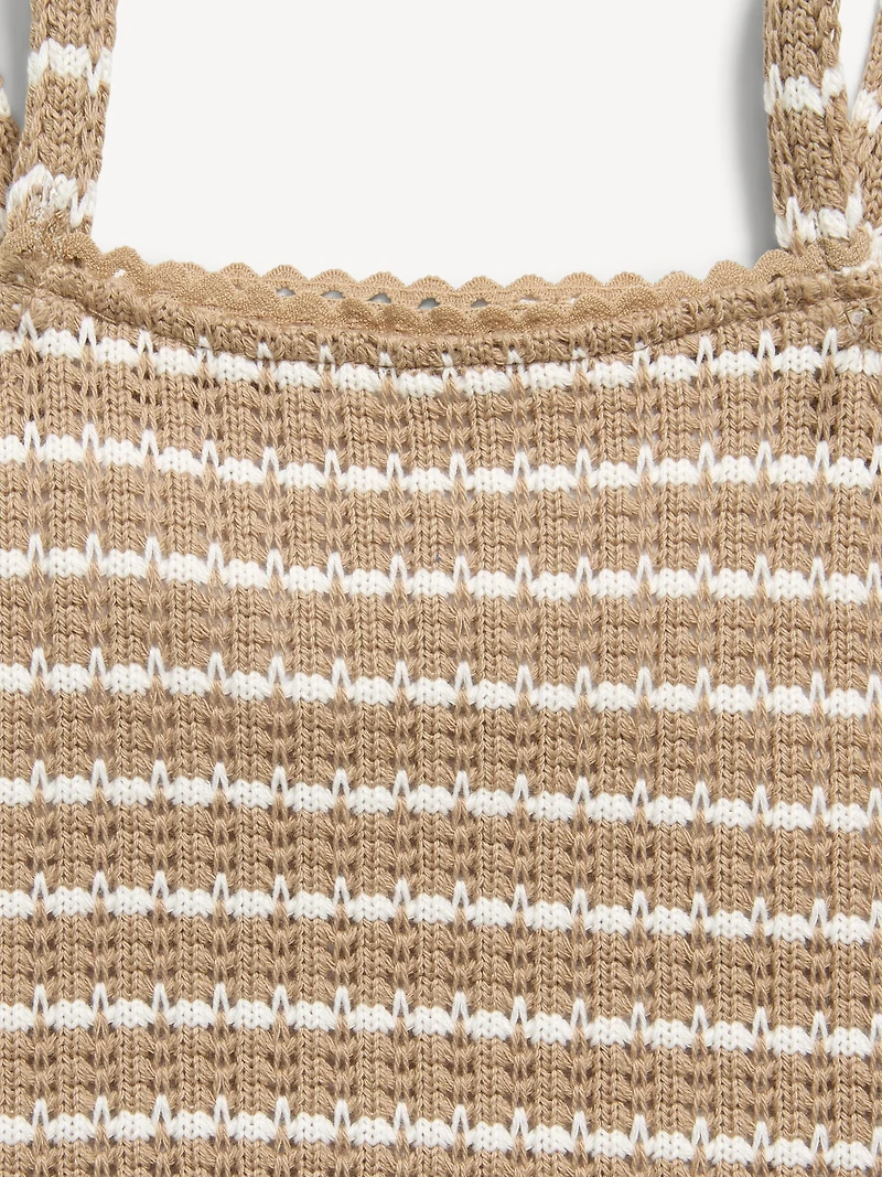 Sleeveless Jacquard Knit Top for Girls