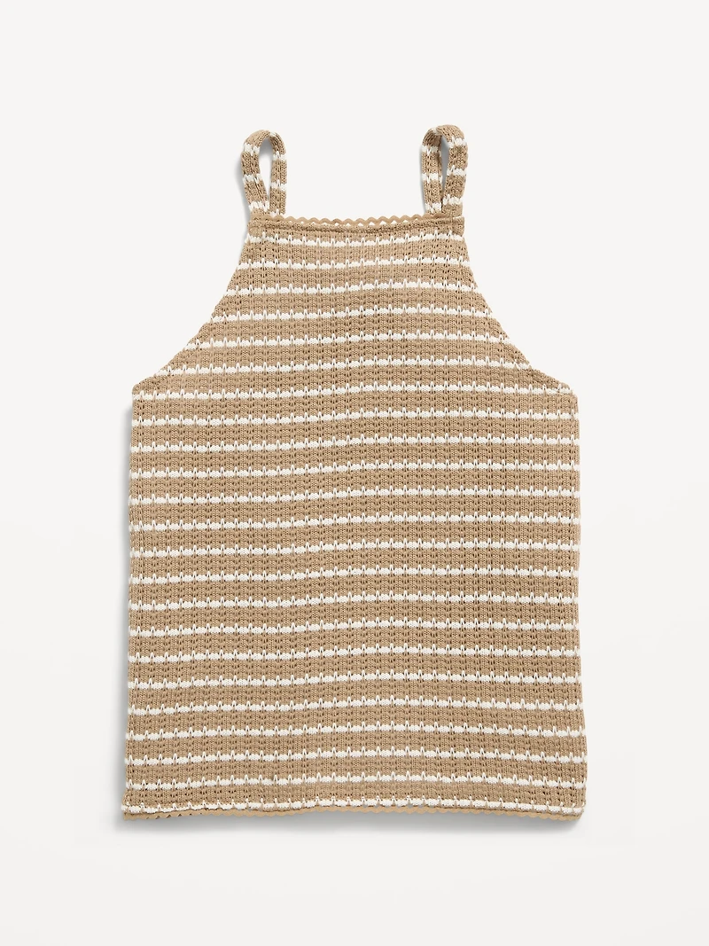 Sleeveless Jacquard Knit Top for Girls