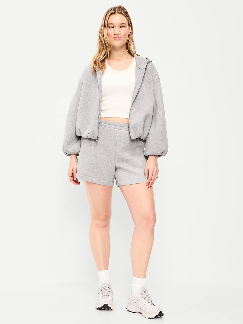 High-Waisted Bounce Fleece Shorts - 5-inch inseam