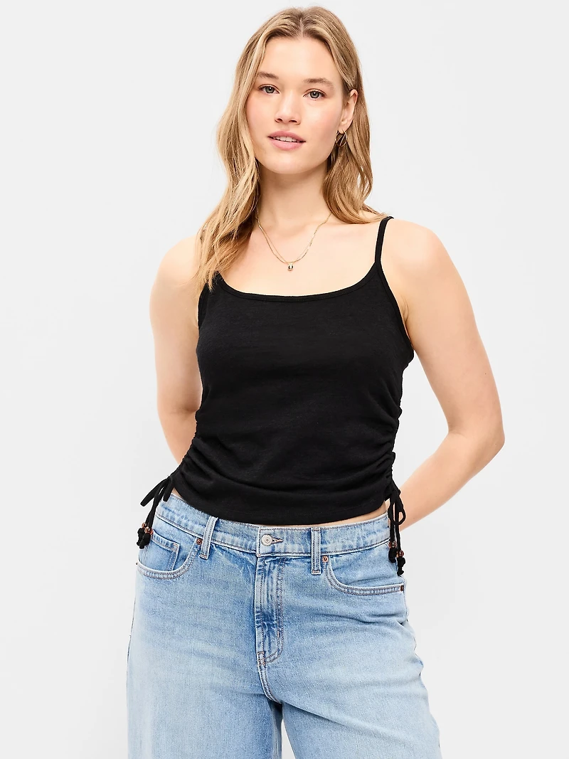 Shirred Side Cami Tank Top
