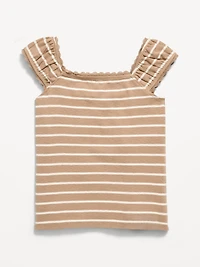Short-Sleeve Ribbed Top for Girls