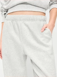 High-Waisted Fleece Wide-Leg Sweatpants