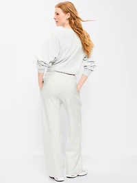 High-Waisted Fleece Wide-Leg Sweatpants