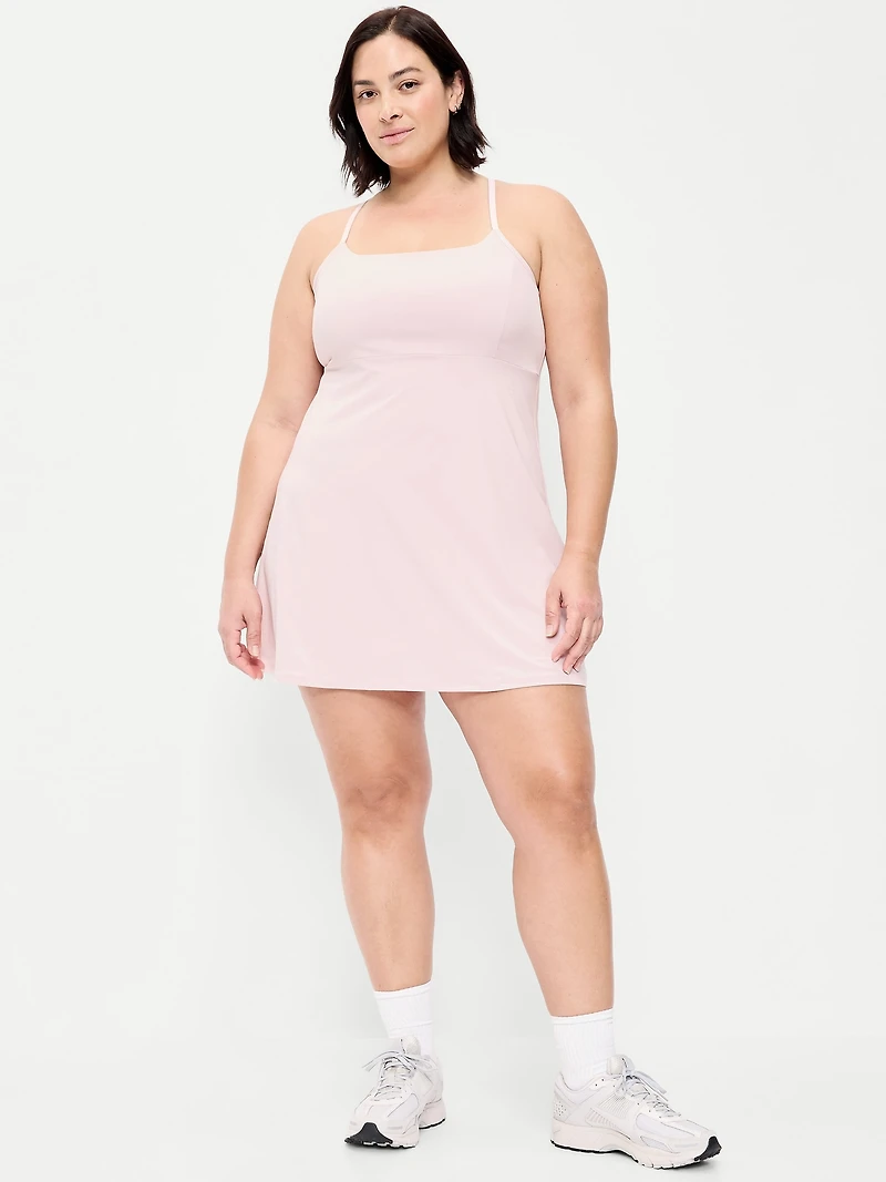 Stretch Woven Racerback Tennis Dress