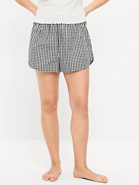 Classic Poplin Boxer Pajama Shorts