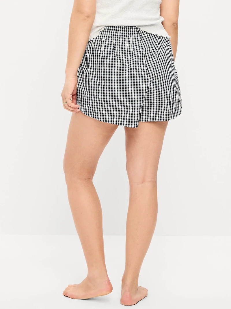 Classic Poplin Boxer Pajama Shorts