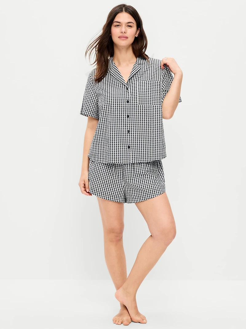 Poplin Pajama Short Set