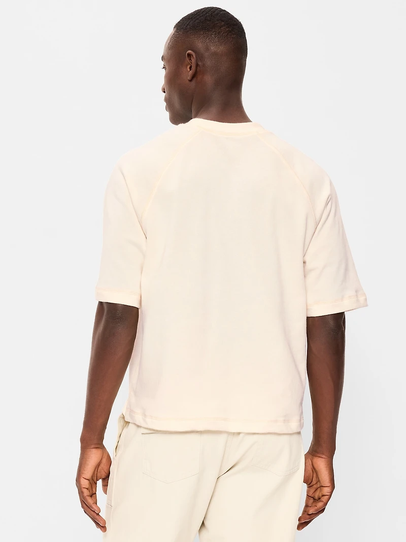 Loose Raglan Cropped Sweatshirt