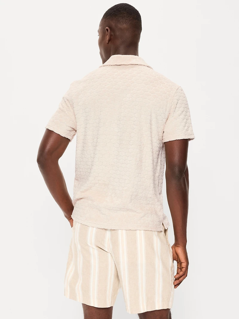 Textured Terry Polo