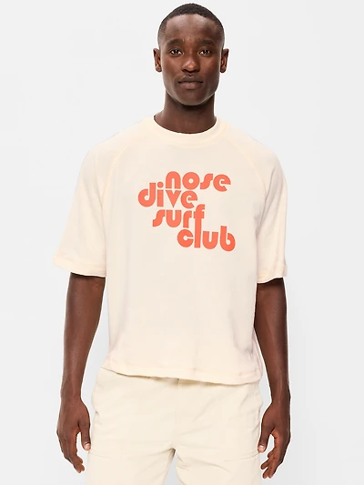 Loose Raglan Cropped Sweatshirt