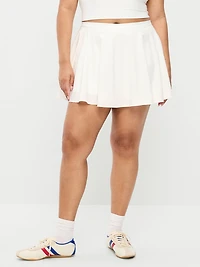 Extra High-Waisted Stretch Woven Swing Skort