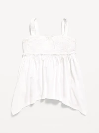 Sleeveless Handkerchief Hem Top for Girls