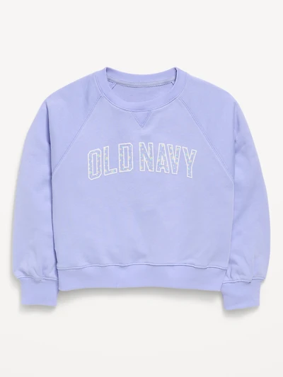 Logo-Graphic Crew-Neck Sweatshirt for Girls