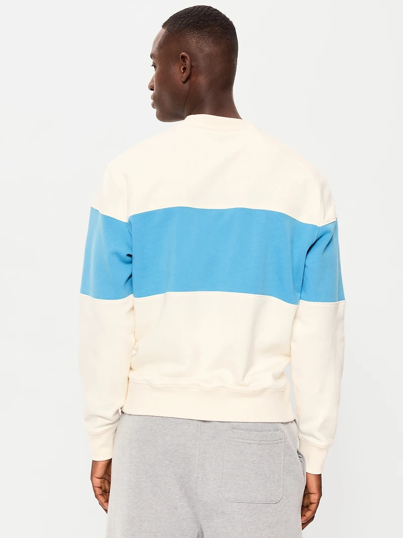 Loose Color-Block Crew-Neck Sweatshirt