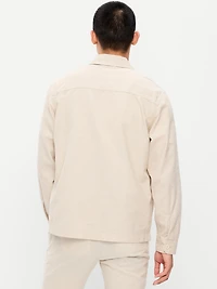 Linen-Blend Chore Jacket