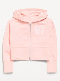 Fitted Cropped 2-Way-Zip Hoodie for Girls
