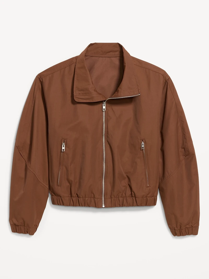 Twill Utility Zip-Front Jacket