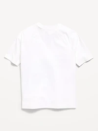 Short-Sleeve Graphic Rashguard Swim Top for Boys
