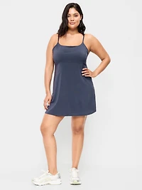 Stretch Woven Racerback Tennis Dress