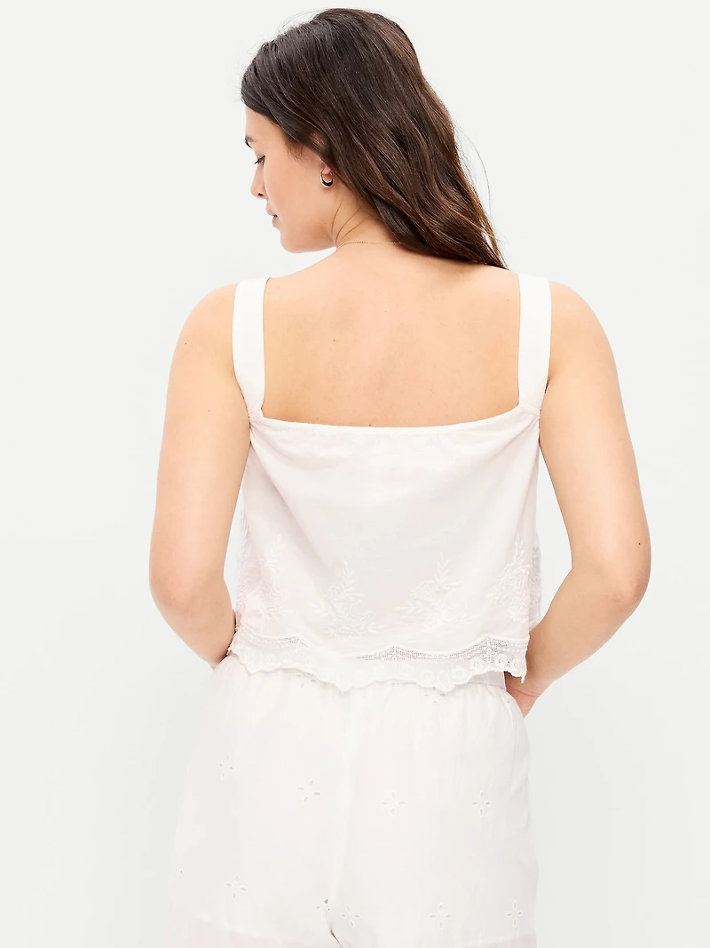 Tie-Front Cami Tank Top