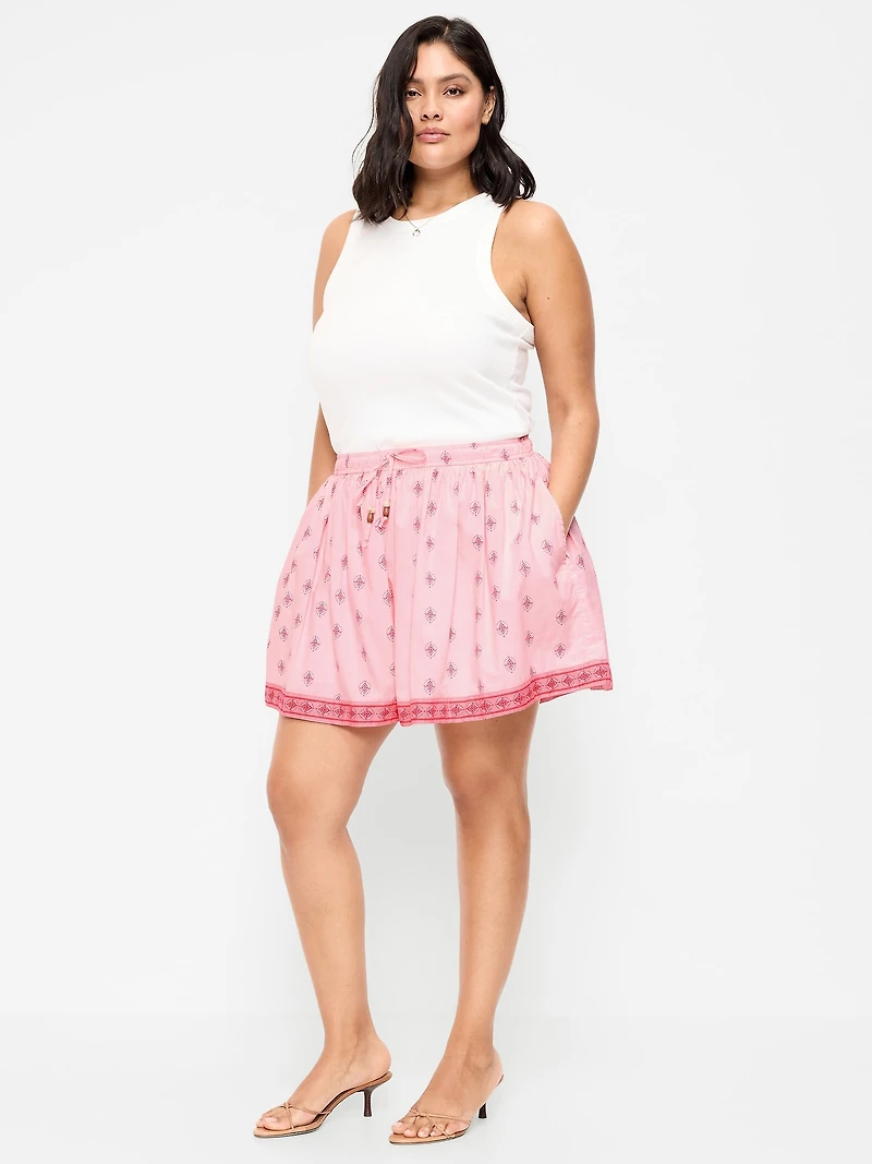 High-Waisted Drapey Skirt Short