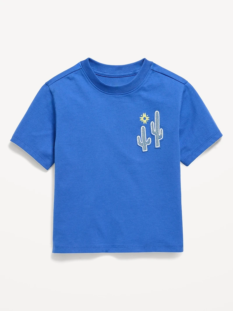 Oversized Short-Sleeve Graphic T-Shirt for Toddler Boys