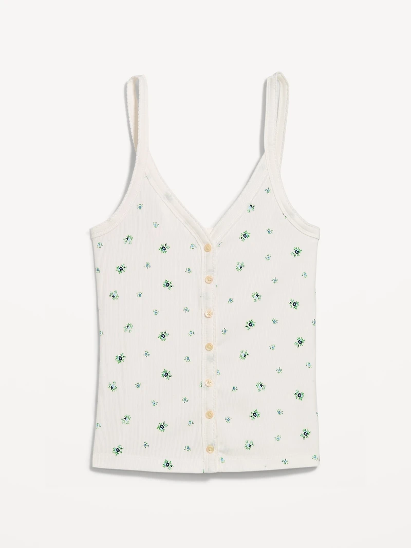 Button-Down Cami Tank Top
