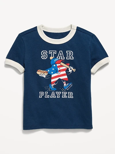 Short-Sleeve Ringer Graphic T-Shirt for Toddler Boys