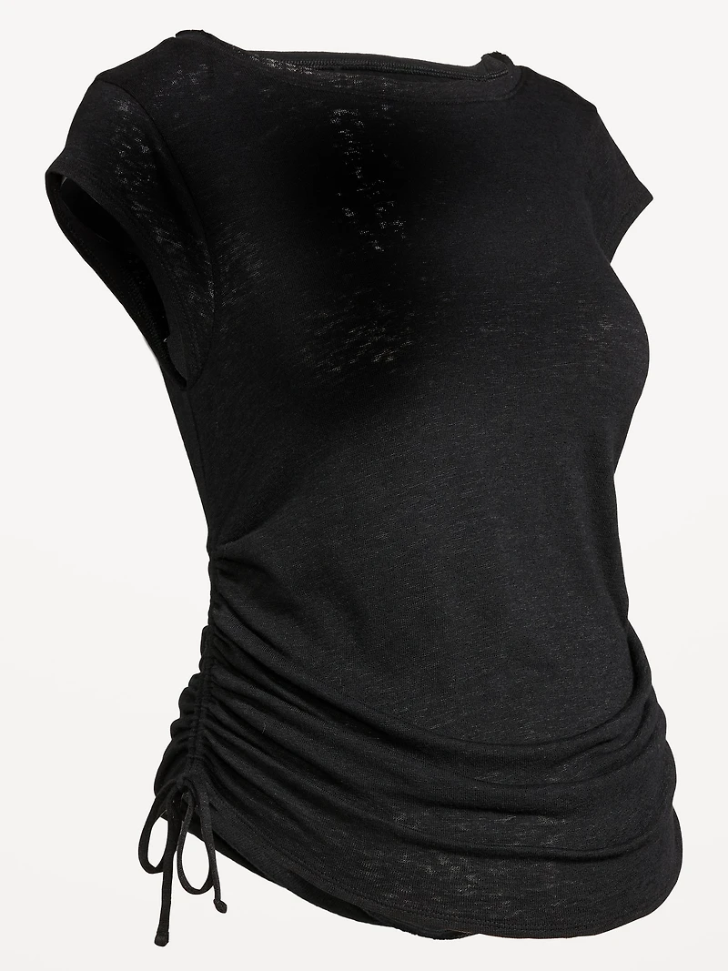 Maternity Side-Cinch Jersey Top