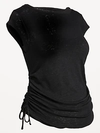 Maternity Side-Cinch Jersey Top