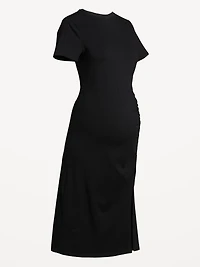 Maternity Short-Sleeve Ruched Dress
