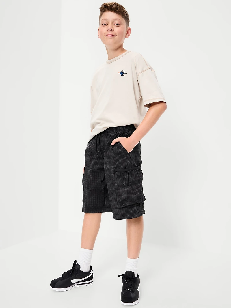 Below Knee Super Baggy Ripstop Cargo Shorts for Boys