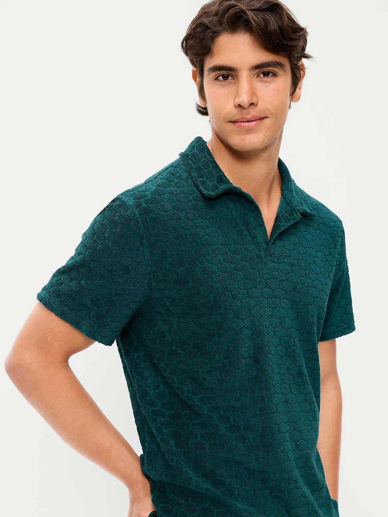 Textured Terry Polo