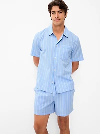 Poplin Pajama Shorts Set