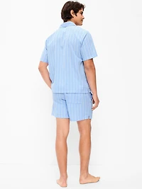 Poplin Pajama Shorts Set