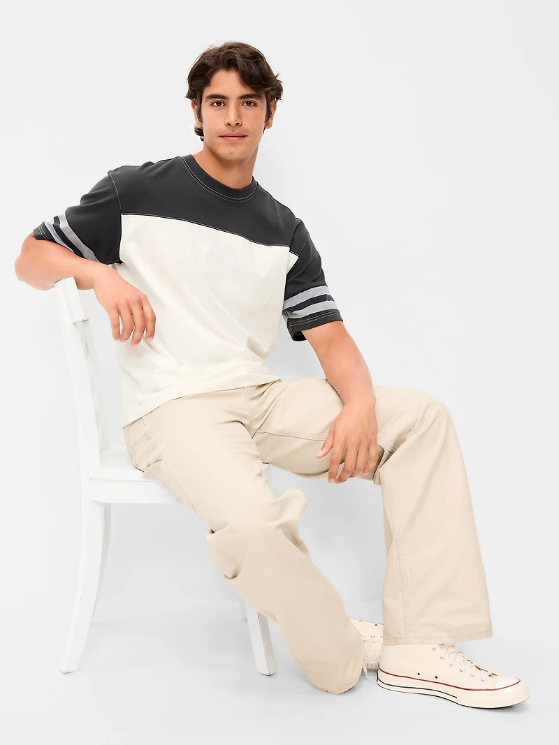 Heavyweight Short-Sleeve Football-Style T-Shirt