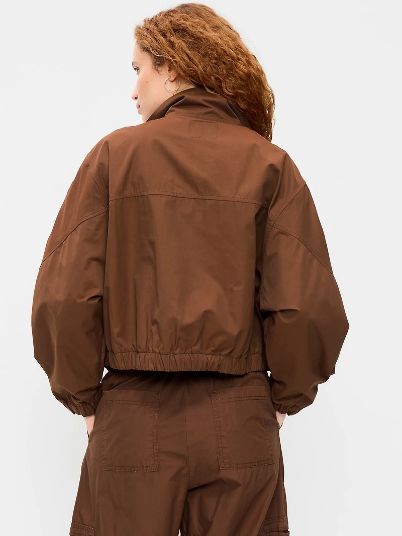Twill Utility Zip-Front Jacket